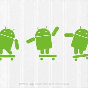 Android Skateboarding Decal