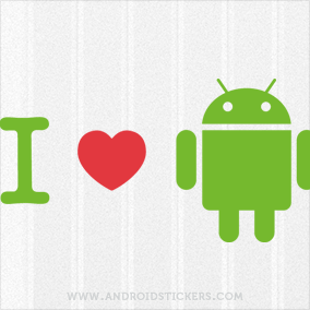 I Heart Android Decal 