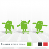 Android Skateboarding Decal