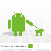 Android Walking the Dog Decal