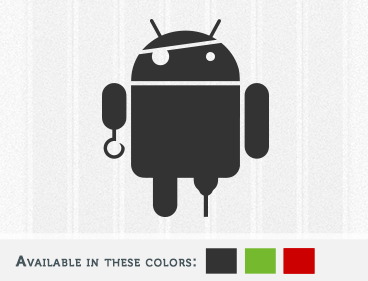 Android Pirate Decal, Yarrr!