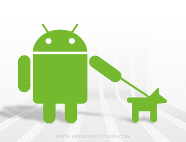 Android Walking the Dog Decal